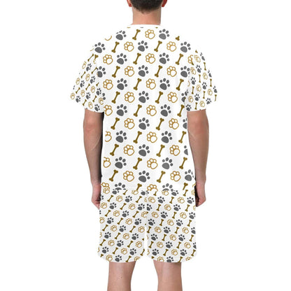 Paws abd Bones Mustard Short Pajama Set