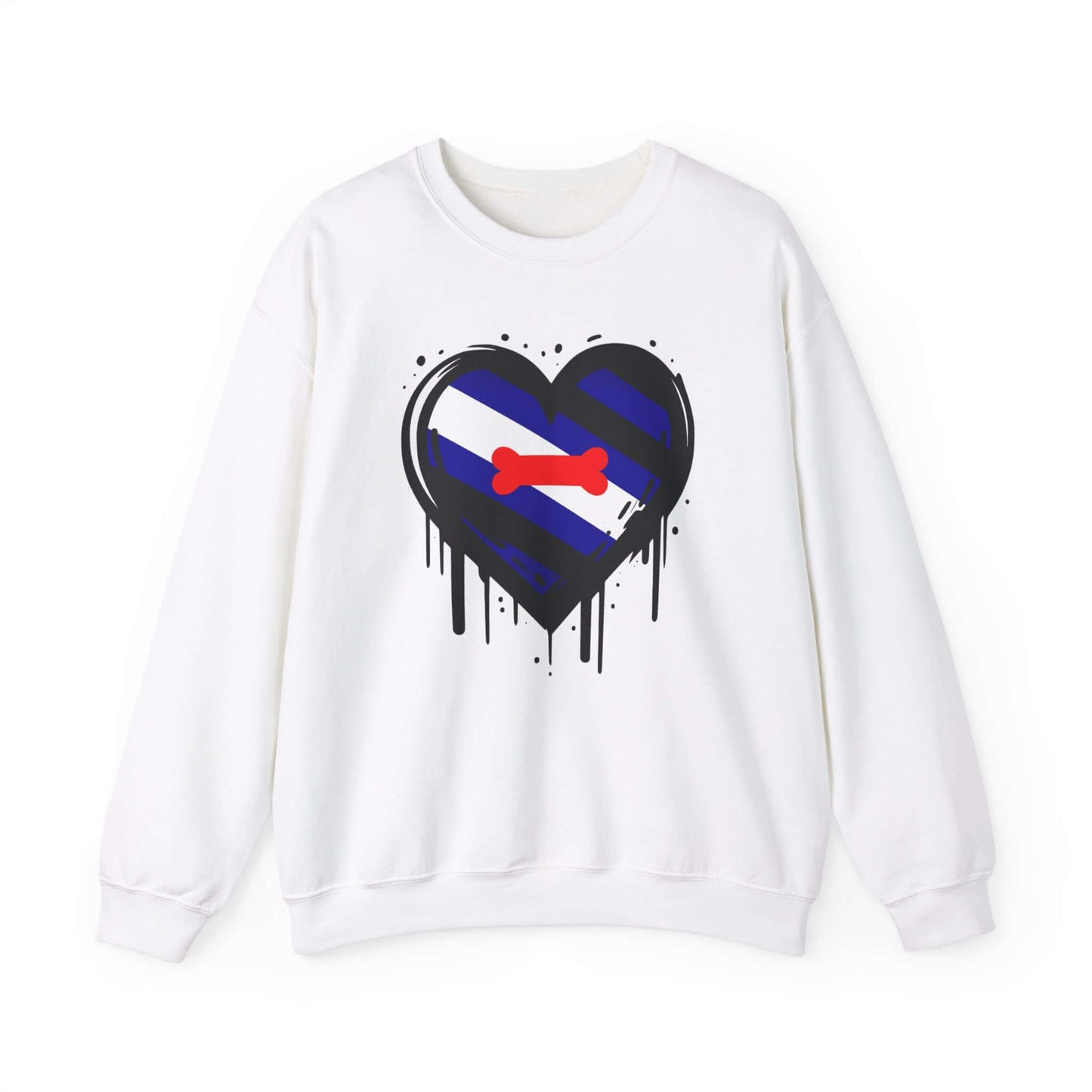 Puppy Pride - Heart on Drip Sweatshirt