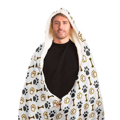 Paws + Bones - Mustard Hooded Blanket