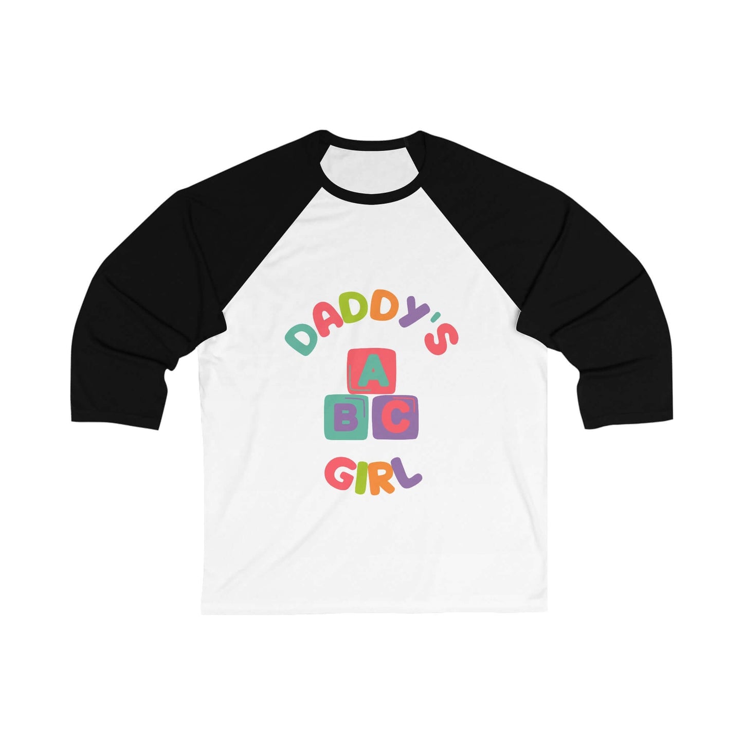 Daddy's Girl Blocks 3\4 Sleeve Baseball Tee