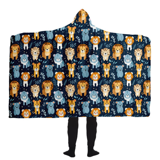 Lions Hooded Blanket