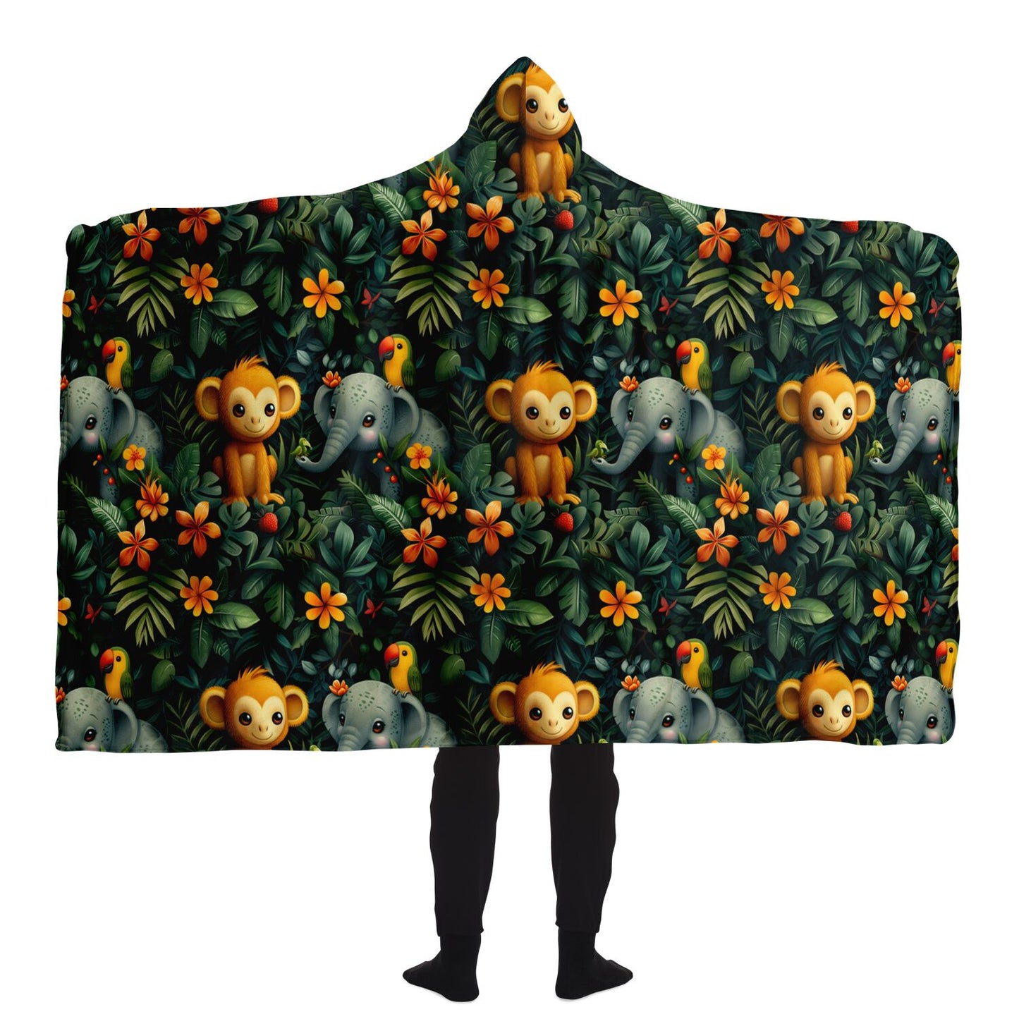 Jungle Adventure Hooded Blanket