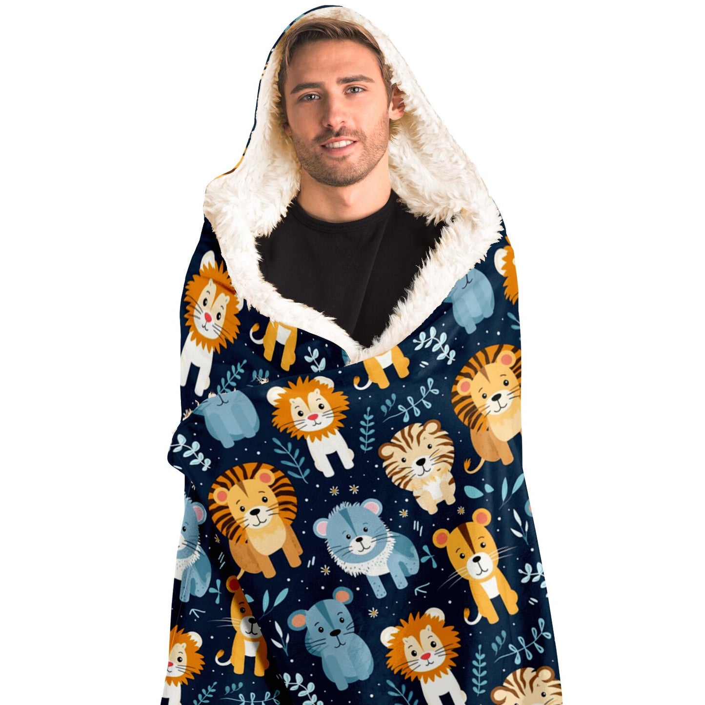 Lions Hooded Blanket