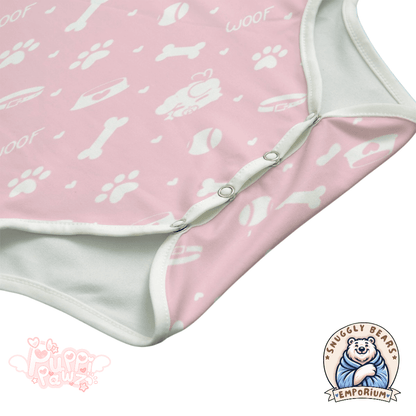 Puppi Pawz - Baby Pink Paws Onesie