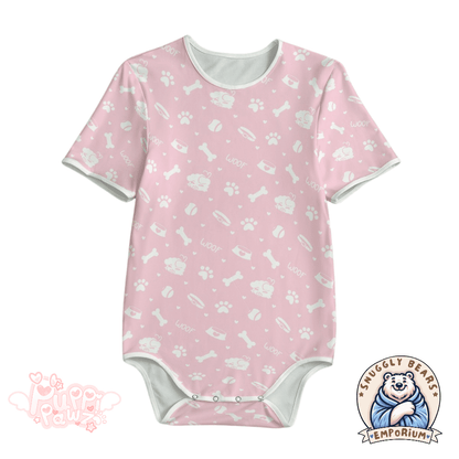 Puppi Pawz - Baby Pink Paws Onesie