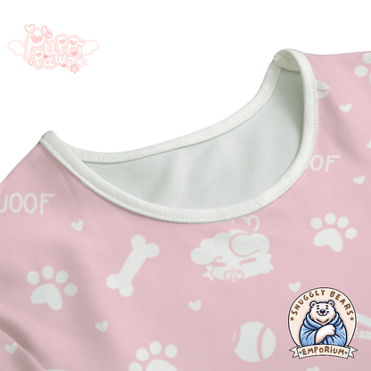 Puppi Pawz - Baby Pink Paws Onesie