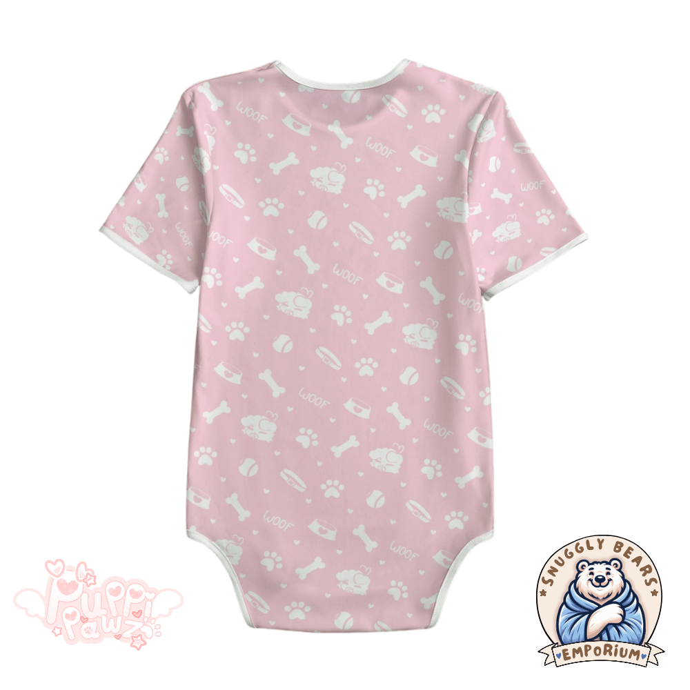 Puppi Pawz - Baby Pink Paws Onesie